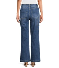 APNY Carpenter Stretch Denim Wide Leg Jeans