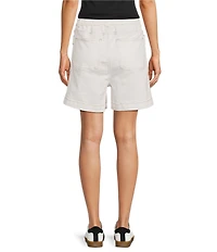 APNY Coastal Mid Rise Paper Bag Tie Waist Shorts