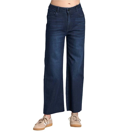 APNY Flat Front Wide Leg Cropped Jeans