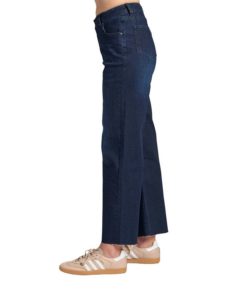 APNY Flat Front Wide Leg Cropped Jeans