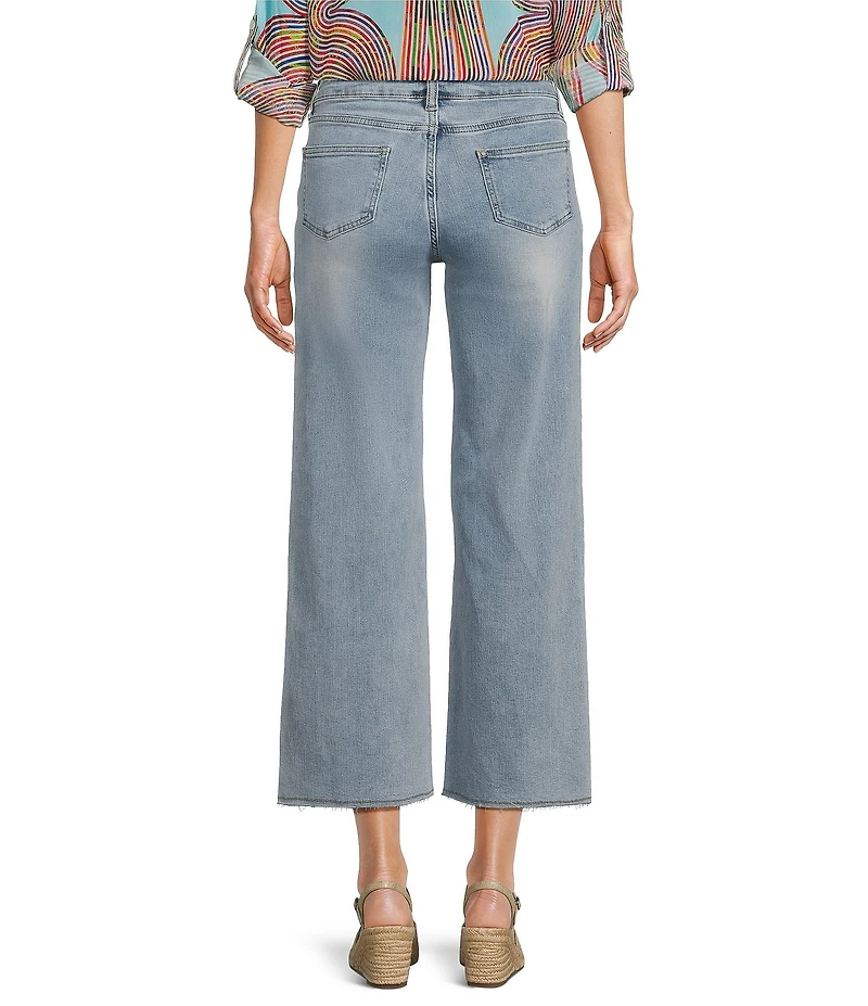 APNY Flat Front Wide Leg Cropped Jeans