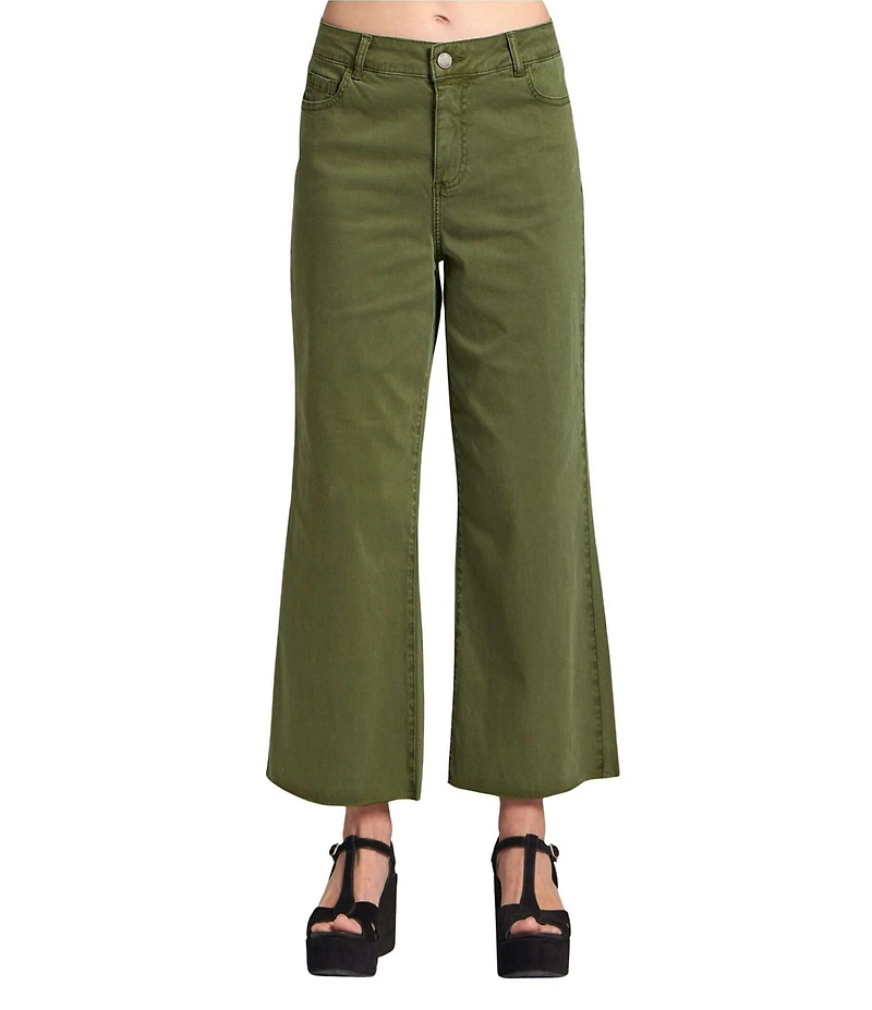 APNY Flat Front Wide Leg Cropped Pants