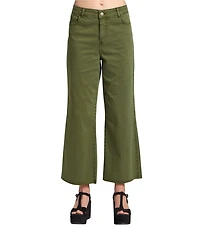 APNY Flat Front Wide Leg Cropped Pants