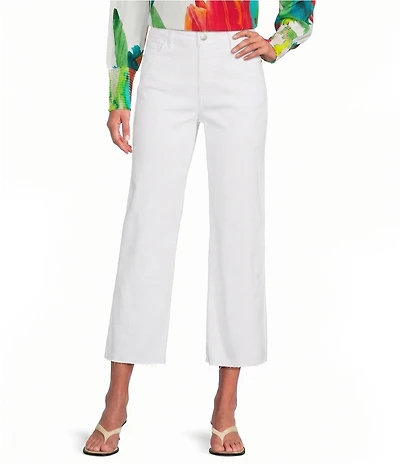 APNY Flat Front Wide Leg Cropped Jeans