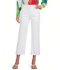 APNY Flat Front Wide Leg Cropped Jeans