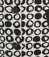 APNY Knit Abstract Print Notch Lapel Long Sleeve Cardigan