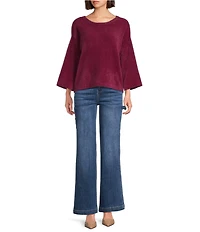 APNY Knit Crew Neck Long Sleeve Sweater