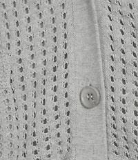 APNY Knit Open Front Long Sleeve Button Front Cropped Cardigan