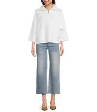APNY Knit V-Neck 3/4 Sleeve Top