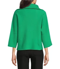 APNY Knit V-Neck 3/4 Sleeve Top