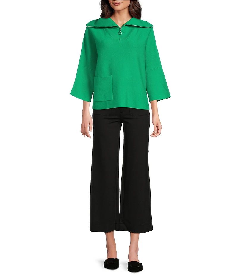 APNY Knit V-Neck 3/4 Sleeve Top
