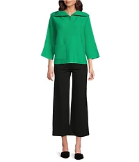 APNY Knit V-Neck 3/4 Sleeve Top