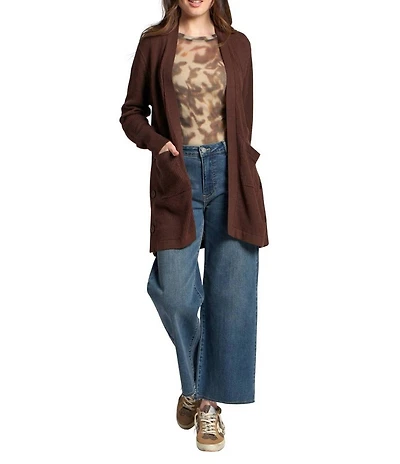 APNY Knit V-Neck Long Sleeve Button Front Cardigan