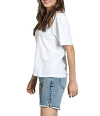 APNY Knit V-Neck Short Sleeve Tee