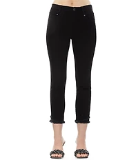 APNY Olivia Stretch Ponte Cropped Frayed Pants