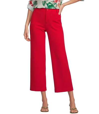 APNY Ponte High Rise Wide Leg Cropped Pants