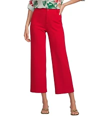 APNY Ponte High Rise Wide Leg Cropped Pants