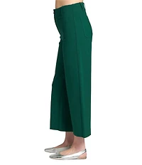 APNY Ponte High Rise Wide Leg Cropped Pants