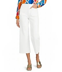 APNY Ponte High Rise Wide Leg Cropped Pants