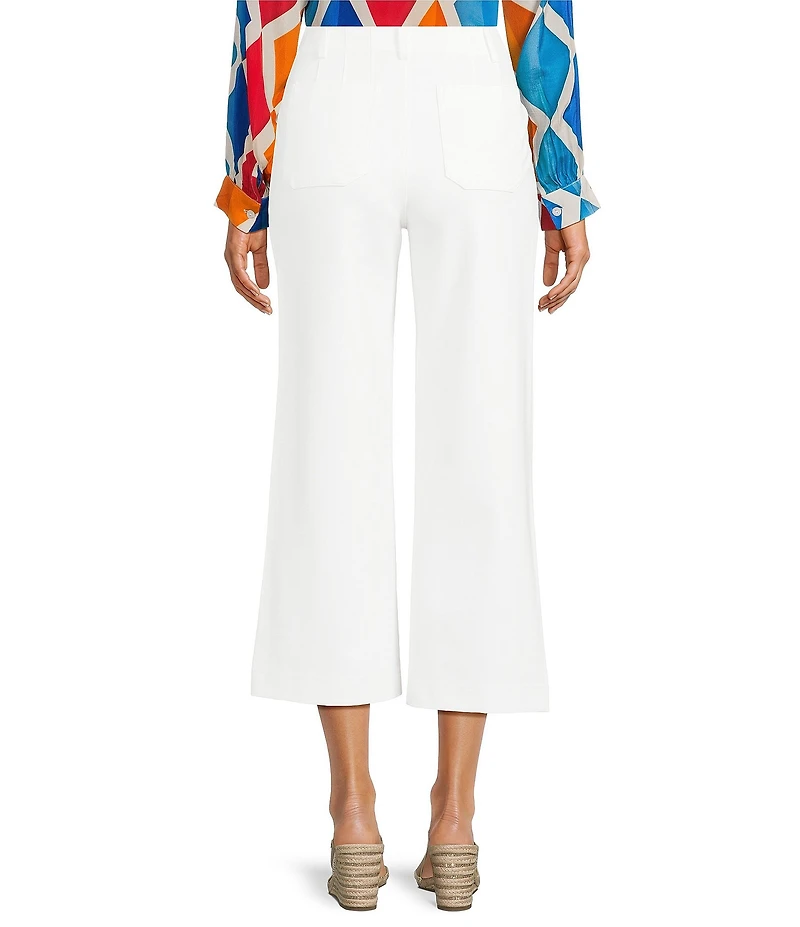 APNY Ponte High Rise Wide Leg Cropped Pants