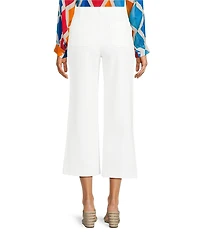APNY Ponte High Rise Wide Leg Cropped Pants