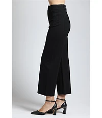 APNY Ponte High Rise Wide Leg Cropped Pants