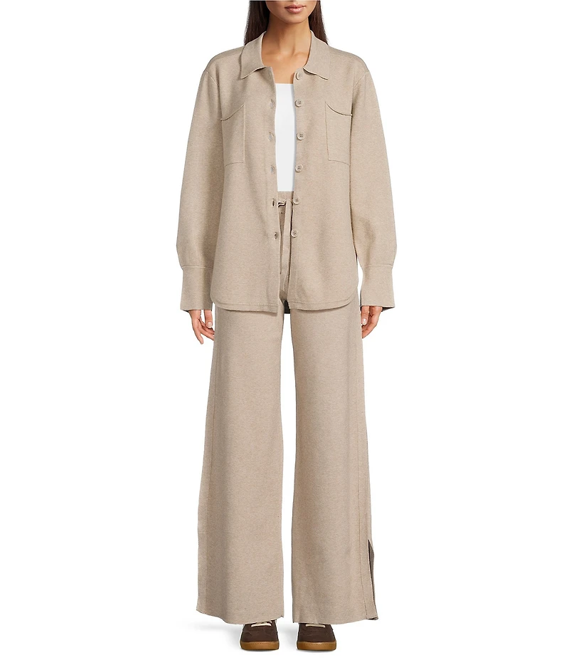 APNY Ponte Knit Coordinating Pull On Straight Leg Pants