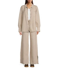 APNY Ponte Knit Coordinating Pull On Straight Leg Pants