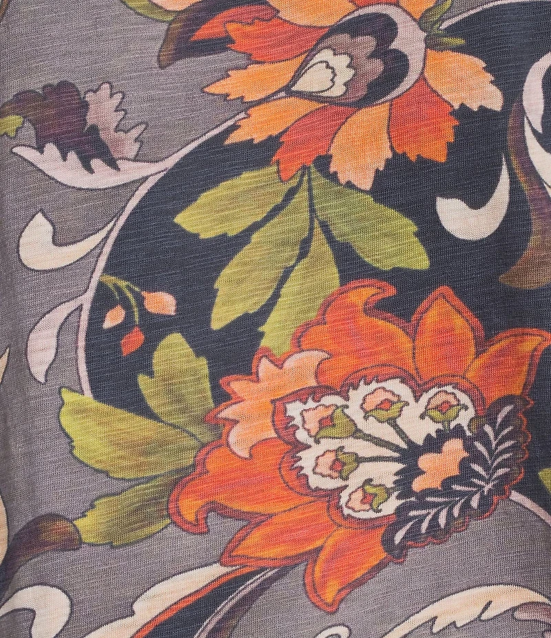 APNY Printed V-Neck 3/4 Renaissance Sleeve Tee