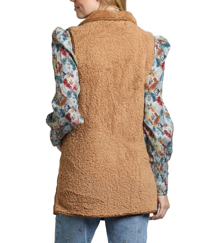 APNY Sherpa Quilted Sleeveless Vest