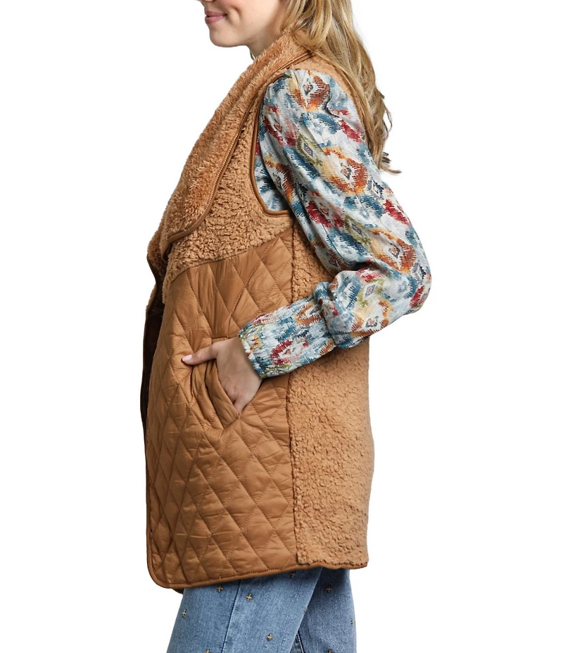 APNY Sherpa Quilted Sleeveless Vest