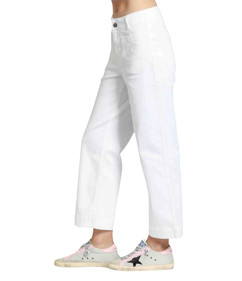 APNY Stretch Denim Cropped Wide Leg Jeans