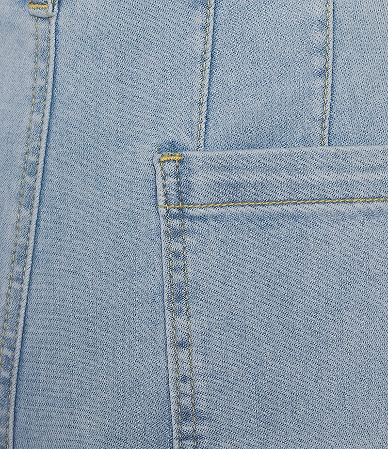 APNY Stretch Denim Cropped Wide Leg Jeans
