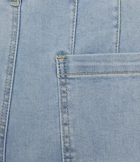APNY Stretch Denim Cropped Wide Leg Jeans