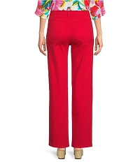 APNY Stretch Denim Mid Rise Cropped Wide Leg Jeans