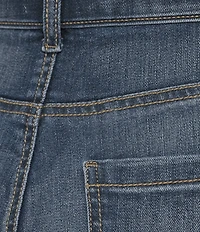 APNY Stretch Denim Mid Rise Girlfriend Rolled Cuff Jeans
