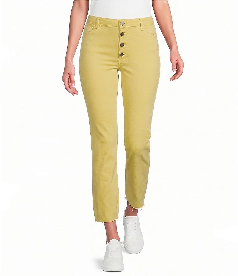 APNY Stretch Denim Straight Leg Cropped Jeans