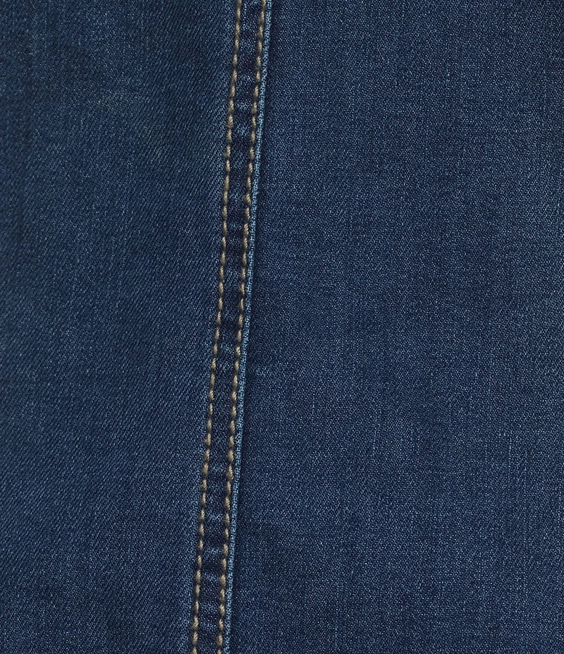 APNY Stretch Point Collar Short Sleeve Cropped Denim Jacket