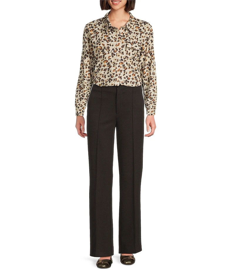 APNY Stretch Ponte Straight Leg Pants