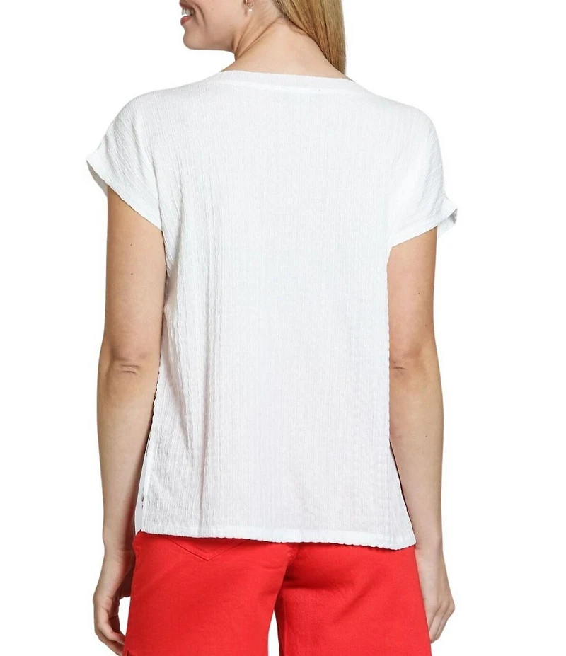 APNY Stretch Woven Crew Neck Short Sleeve Tee