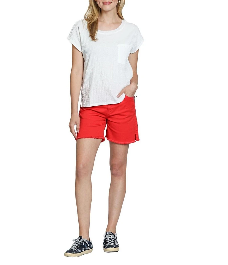 APNY Stretch Woven Crew Neck Short Sleeve Tee