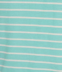 APNY Striped Crew Neck Long Puff Sleeve Top