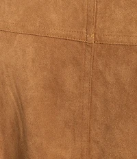 APNY Vegan Faux Suede Knit Midi Skirt