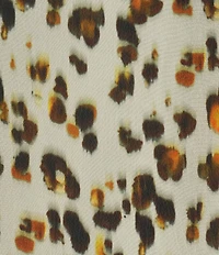 APNY Woven Animal Print High Neck Long Sleeve Top