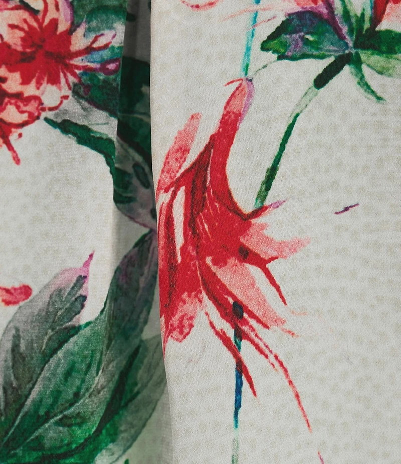 APNY Woven Printed Spread Collar Long Sleeve Button Down Shirt