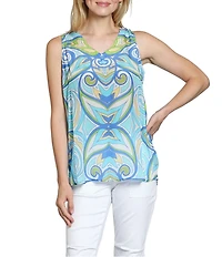 APNY Woven Printed V-Neck Sleeveless Tank