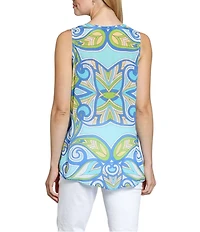 APNY Woven Printed V-Neck Sleeveless Tank