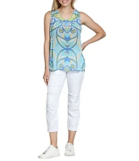 APNY Woven Printed V-Neck Sleeveless Tank