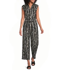 APNY Woven Tie-Dye Print V-Neck Sleeveless Coordinating Top