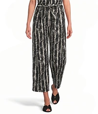 APNY Woven Tie-Dye Print Wide Leg Crop Length Coordinating Pants